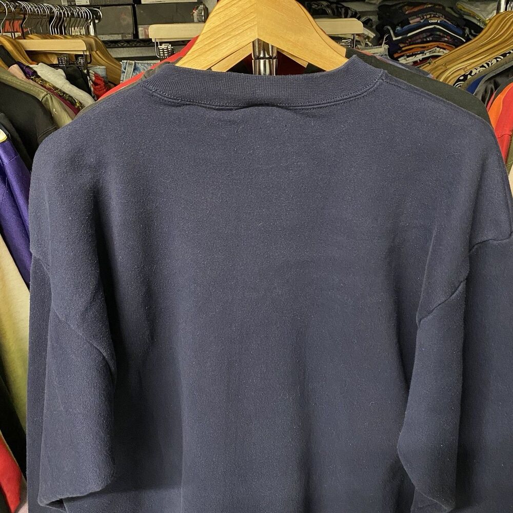 Vintage 90s Florida Panther Animal Nature Crewneck Sweatshirt Navy Men's 2XL - Picture 10 of 14